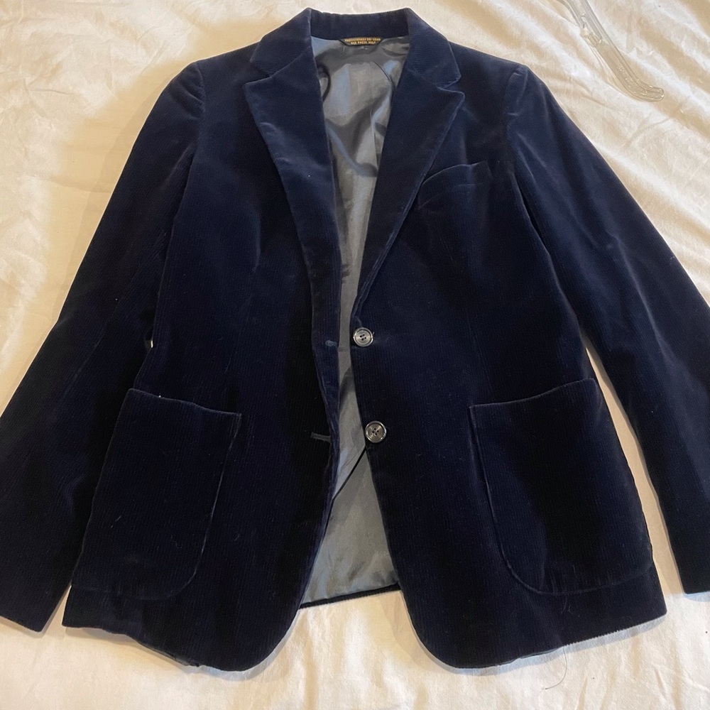 Navy blue corduroy blazer
